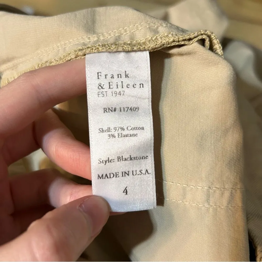 Frank & Eileen Blackstone Utility Cropped Twill Pants in Khaki Size 4 - Image 10