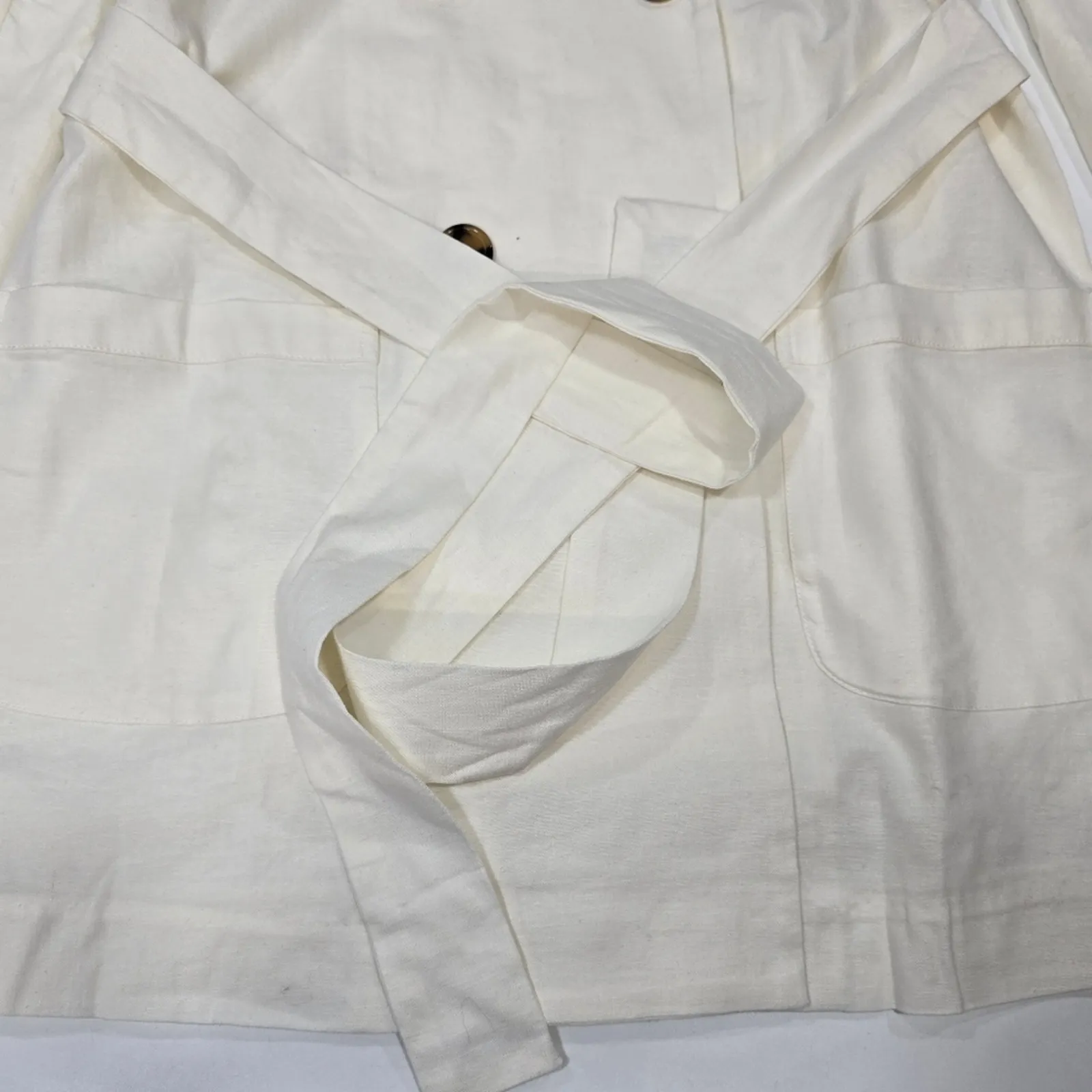 LPA Double Breasted Jacket in White XS - Image 4