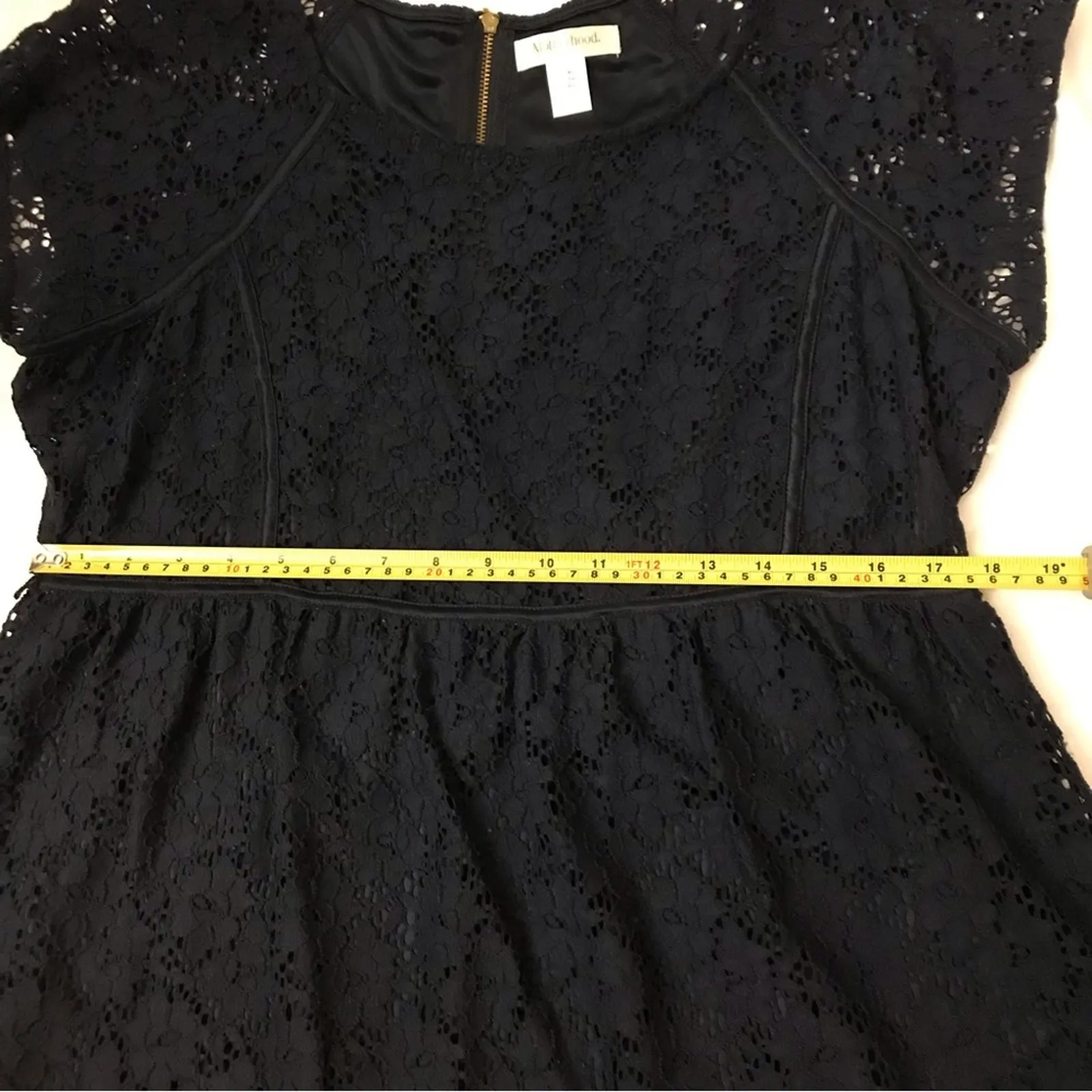 Motherhood Maternity Lace Short Sleeve Dress Navy Blue XL Bridal Baby Shower Size undefined - Image 6