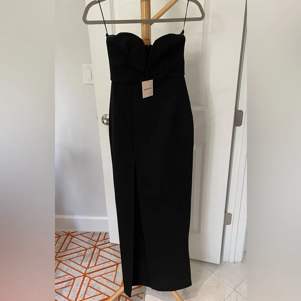 superdown - Gianna Sweetheart Slit Gown in Black - Image 3