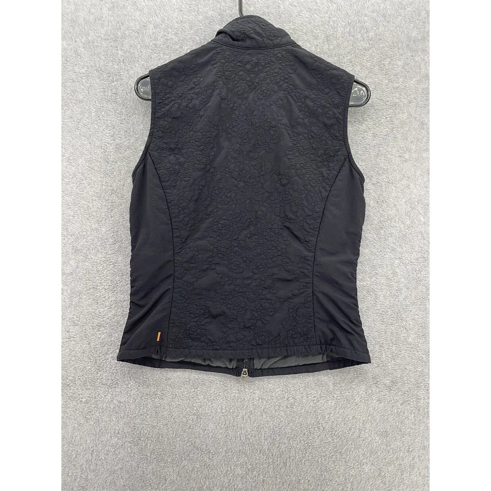 Lucy Women's Vest Black Quilted Full Zip Size Small Lined Fleece - Image 2