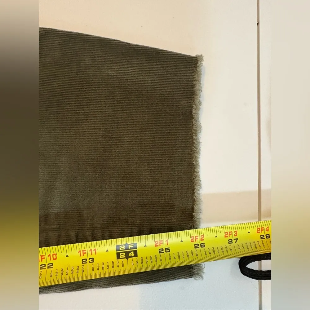 TALBOTS‎ Slim Ankle Corduroy Pant Frayed Hem Curvy Size 8 Olive Green GUC! 0433 - Image 6