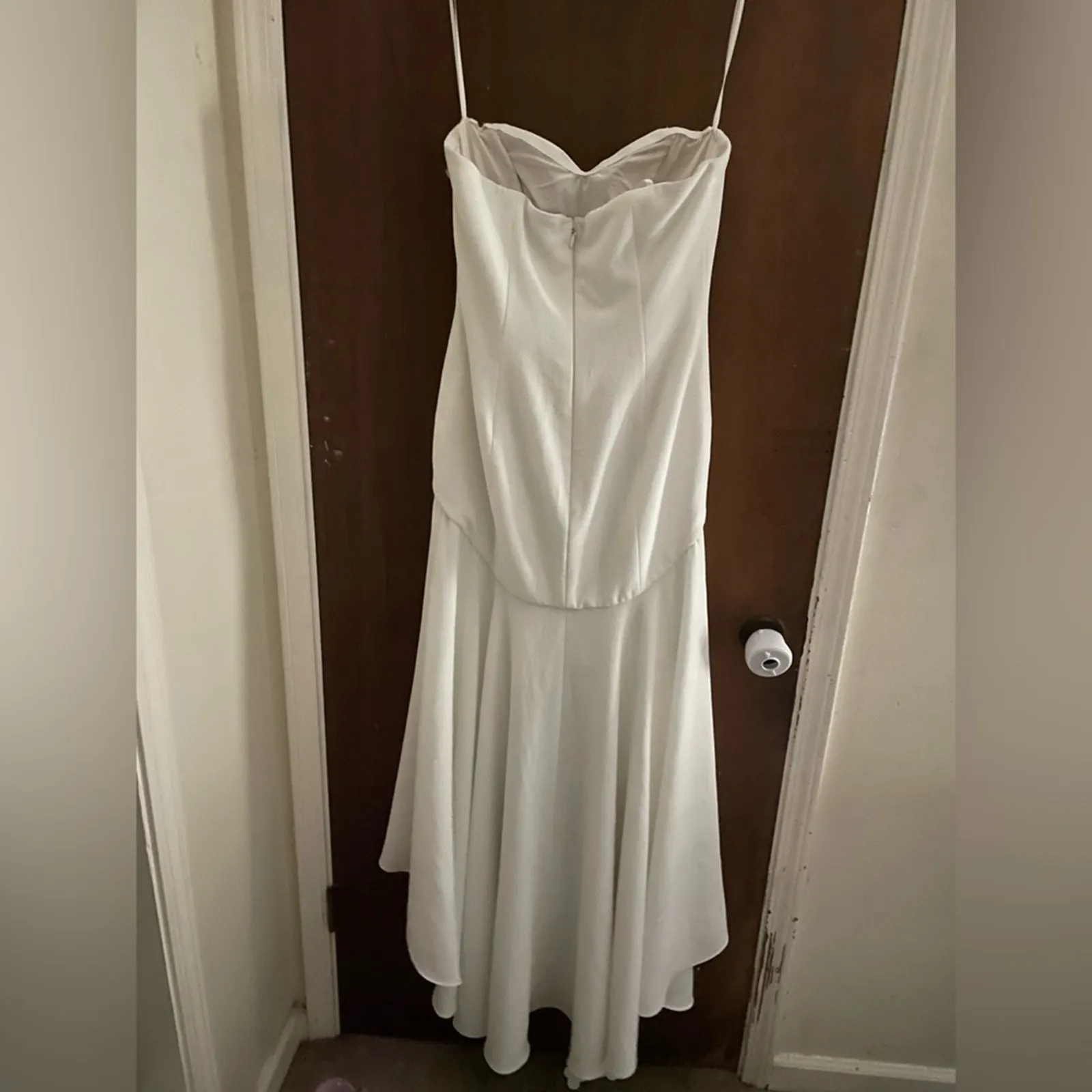 BCBGMaxAzria high low maxi dress white - Image 6