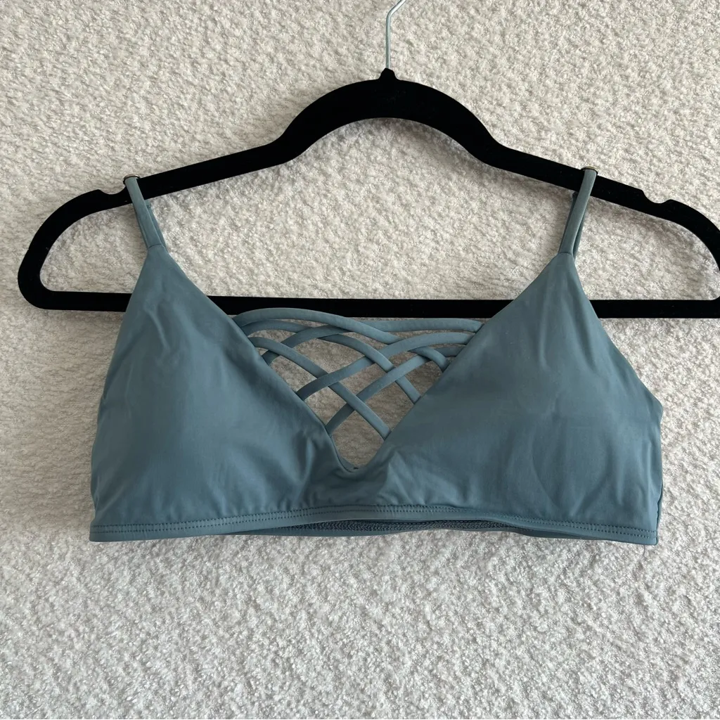 L*Space Women’s‎ Bikini Top Basket Weave Slated Glass Size Large - Image 2