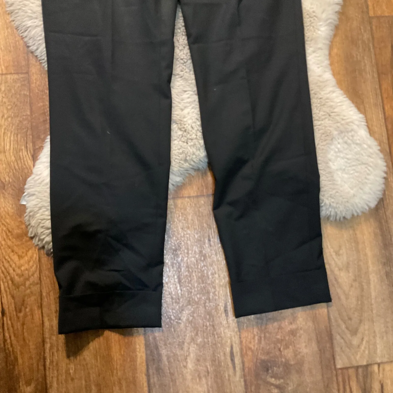 Banana Republic Size 8 Martin Fit Slacks‎ Black Wool Blend Cuff Hem Career Pant - Image 3