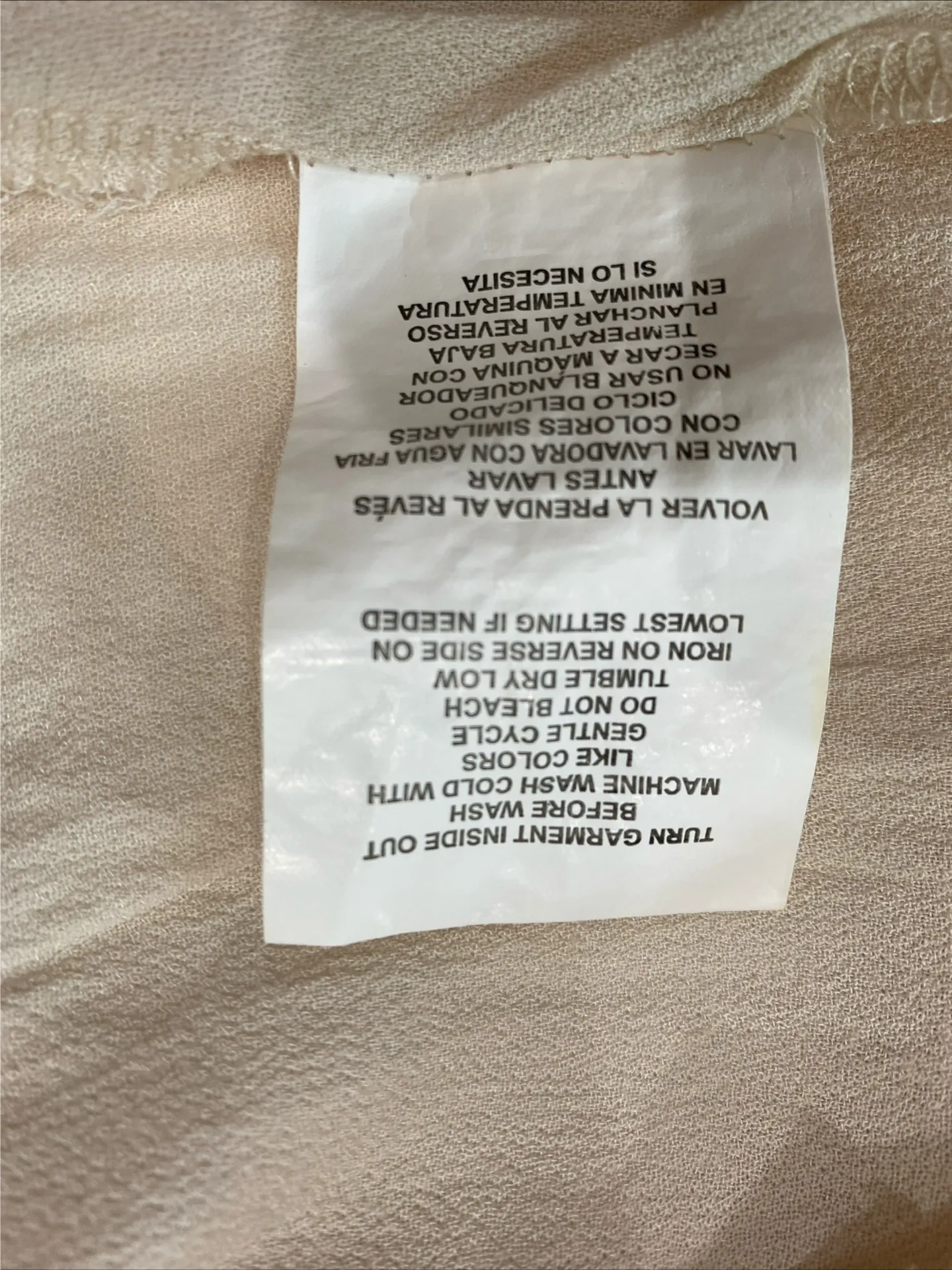 Coco + Jaimeson Cream Lace Crochet Top Size Small Boho Tan - Image 12