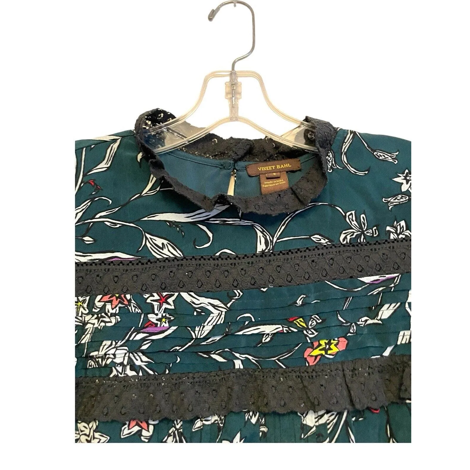 Anthropologie Vineet Bahl Ines Floral Tunic Dress Size Small Mini Shift Floral‎ - Image 5