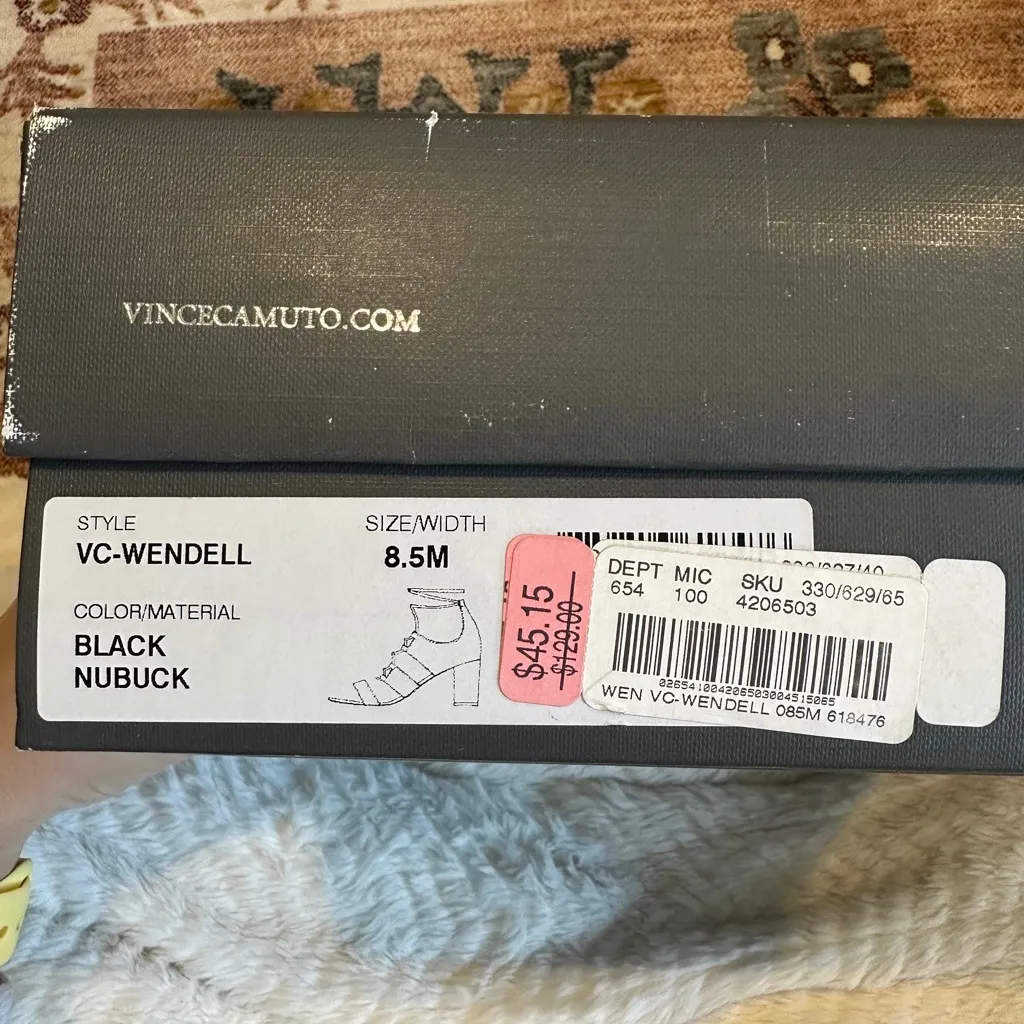 Vince Camuto Wendell Black Lace-Up Women's Shoes - Image 5