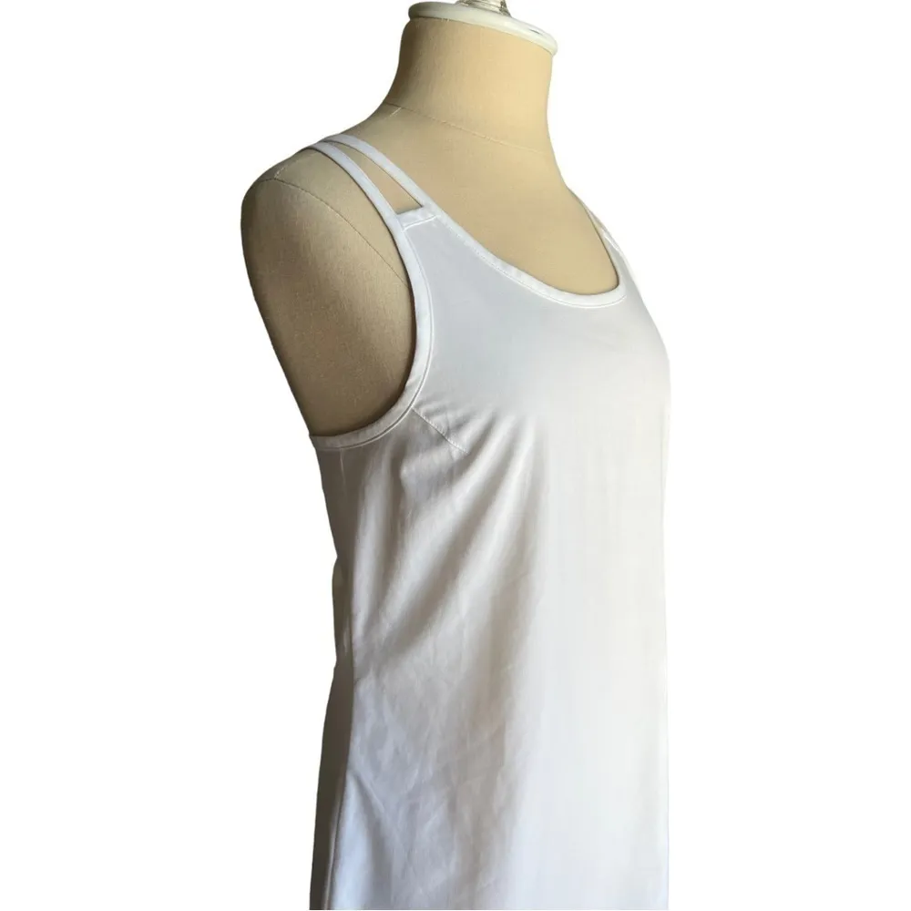 ATHLETA Go Time White Sexy Strappy Racer Back Lightweight Tank Size Small - Image 5