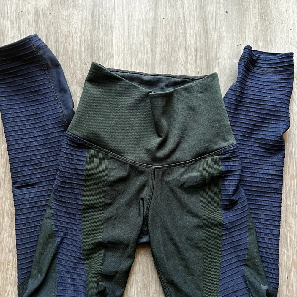 Nike Dri Fit Zoned Sculpt Super High Rise Ribbed Compression Leggings - Image 3