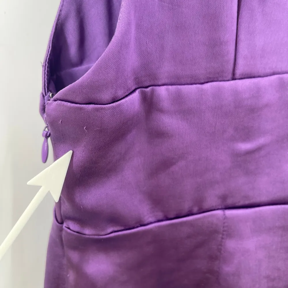 ENDLESS ROSE Dress Size Large NWT Boutique Ethel Purple Satin Cut Out Bodycon - Image 11