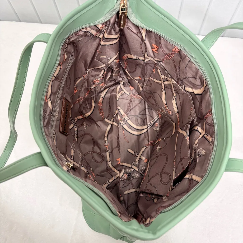 Montana‎ West Quilted Handbag Leather Tote Purse Shoulder Bag Large Satchel Hobo - Image 5