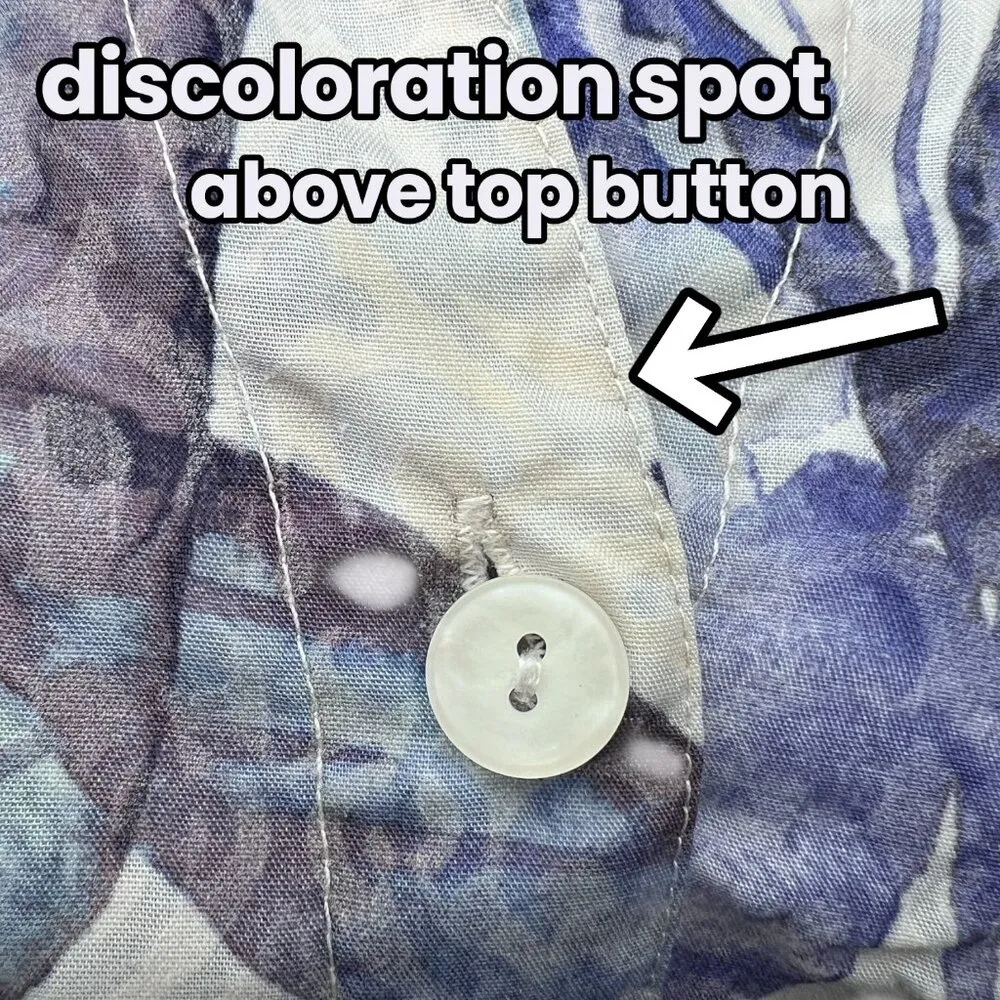 Vintage Alfred Dunner Butterfly Print Button Down Shirt Large - Image 9