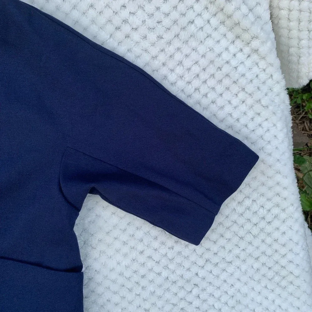 Boden Navy flowy dress sz 4 office business casual wedding guest minimalist Blue - Image 4