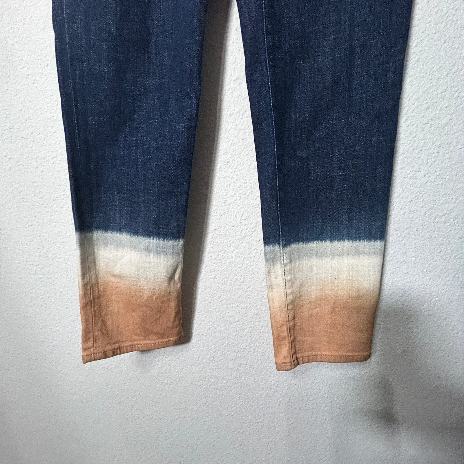 NEW Chico’s So Slimming Girlfriend Ombre Dip Dye Ankle Jeans Dark Wash Firming 6 - Image 9