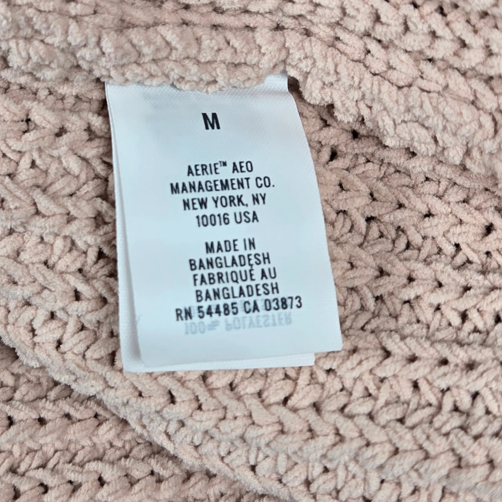Aerie Oversized Mock Neck Chunky Knit Sweater Blush Pink M - Image 5