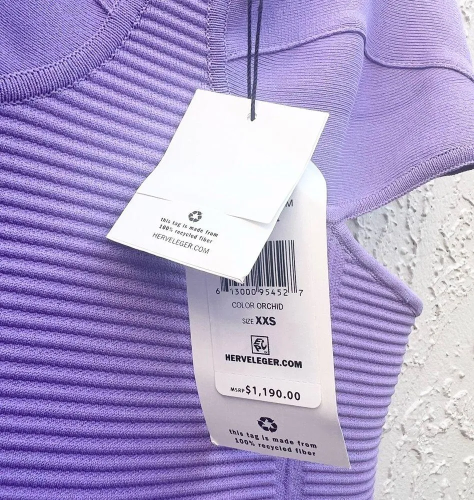 Herve Leger Paris lavender bandage dress XXS new with tags - Image 5