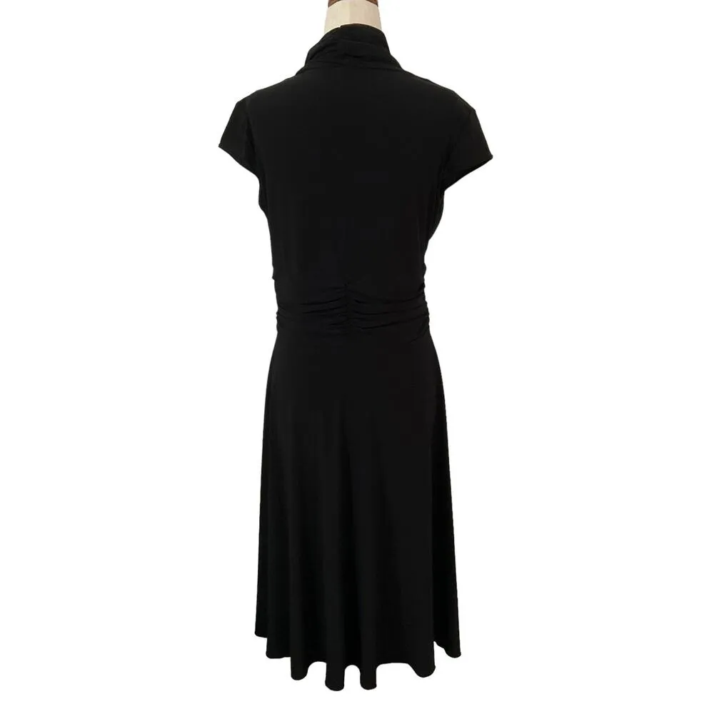 Sally USA Black Fit & Flare Cap Sleeve Dress Women's Size Small | 50 - Image 5