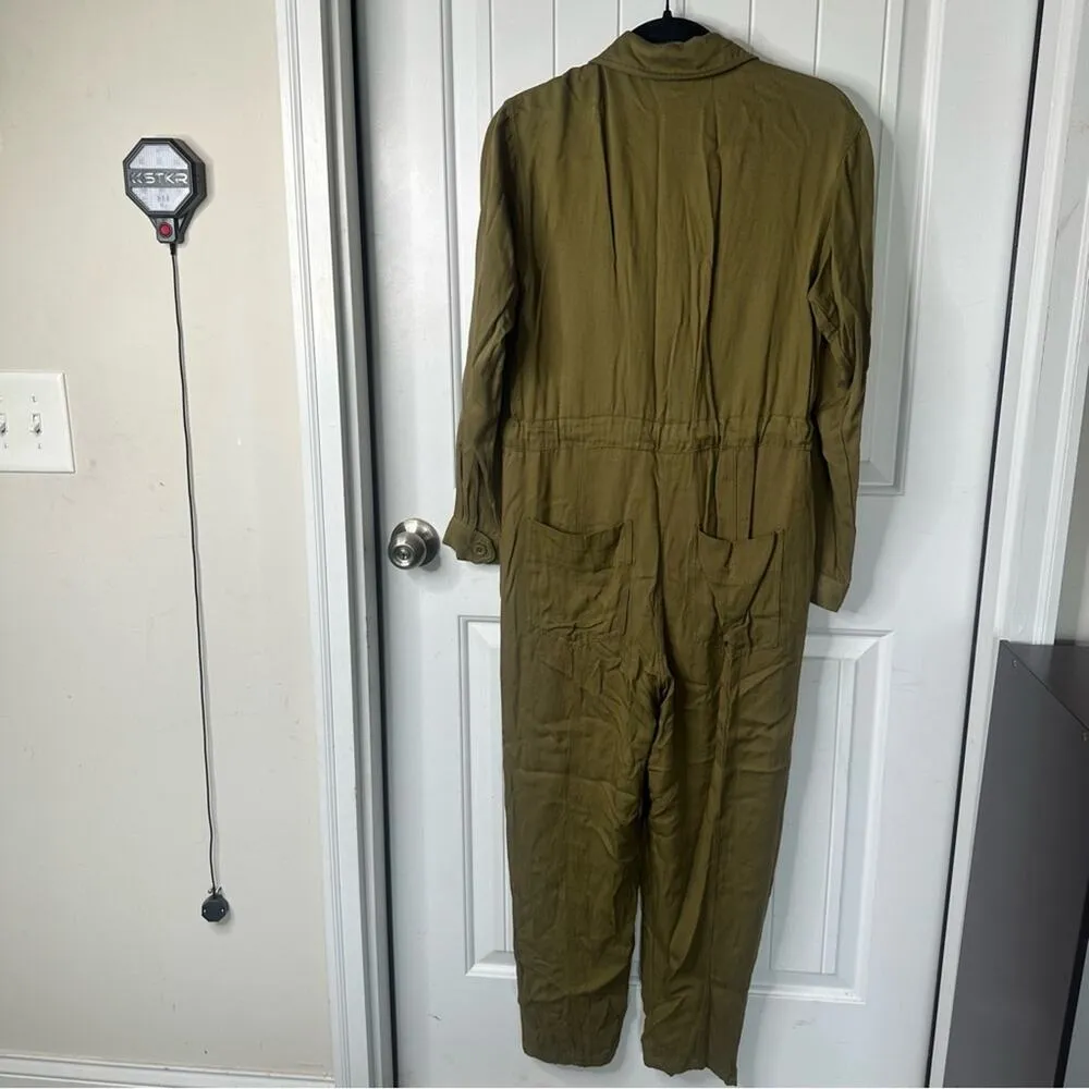 Urban Outfitters‎ belted utility military army style jumpsuit size XS - Image 5