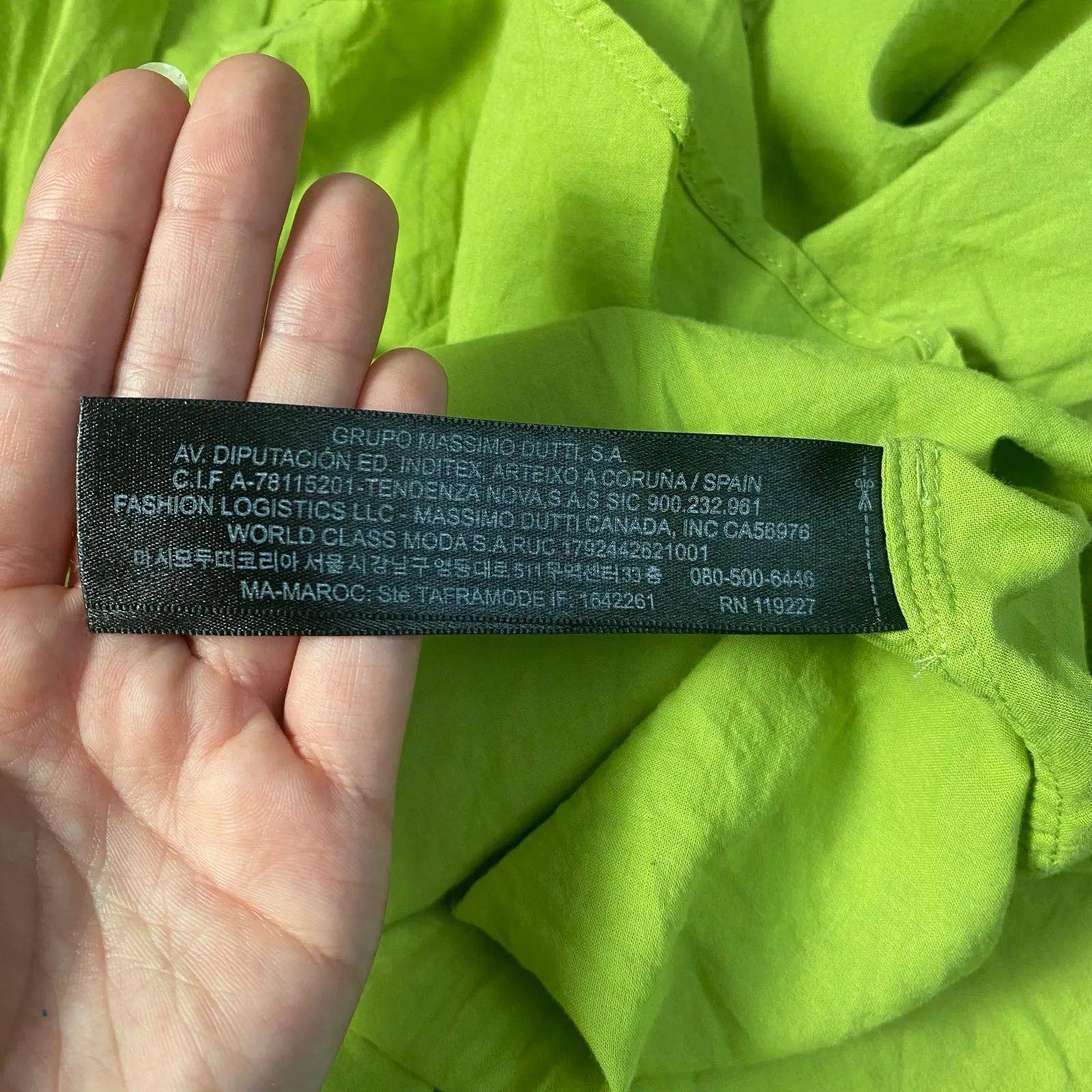 Massimo Dutti Button Up Shirt Womens Size 8 Green‎ Casual Minimalist - Image 7