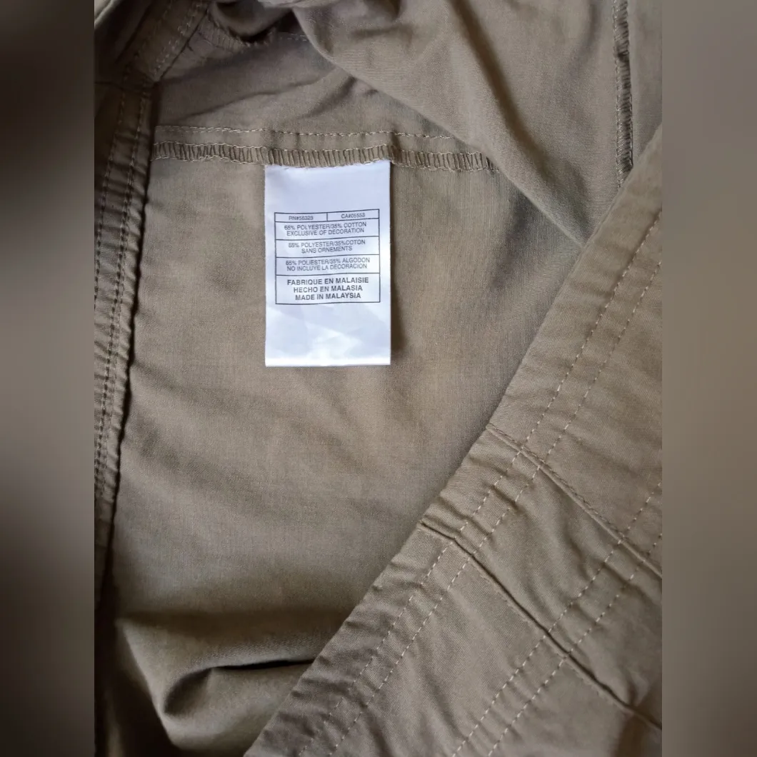 Nike Pants Womens Olive Capri Mid Rise Wide Leg Tie Cuff Active Trekking Sz S - Image 4