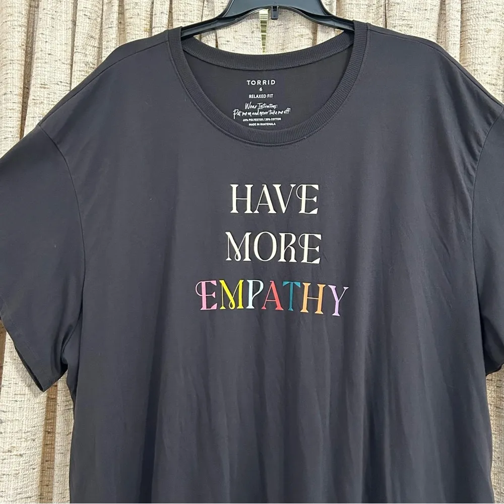 Torrid Have More Empathy Relaxed Fit Signature Jersey Crew Neck Split Tee - 6X - Image 2