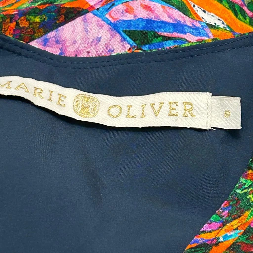 Marie Oliver Small Cap Sleeve Printed
Silk‎ Short Shift Dress - Image 5