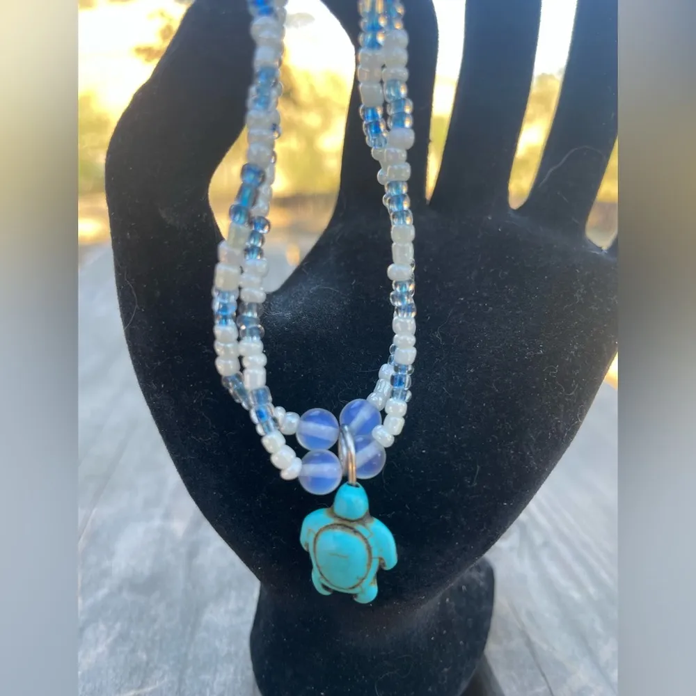 Small turtle double strand bracelet - Image 2