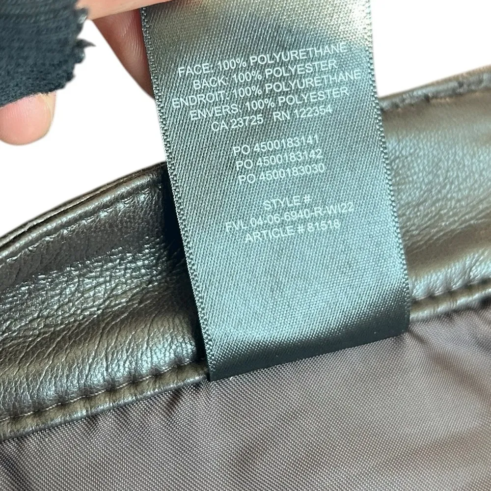 Aritzia Wilfred The Melina Faux Leather Pants Women’s 2 Chocolate Brown Straight - Image 9