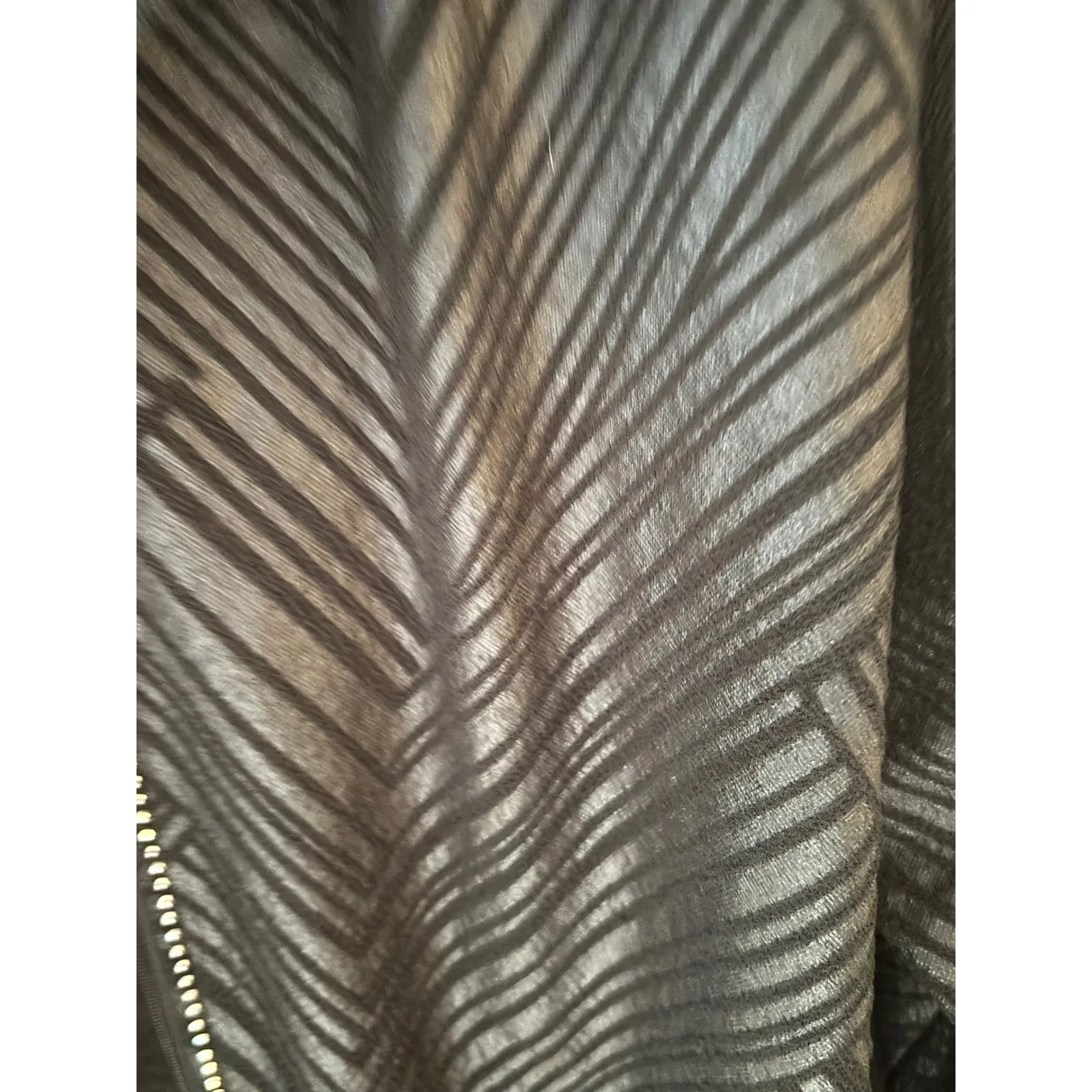 Valentina Black Geometric Print Zip Front‎ Jacket Women's XL Rhinestone Zipper - Image 2