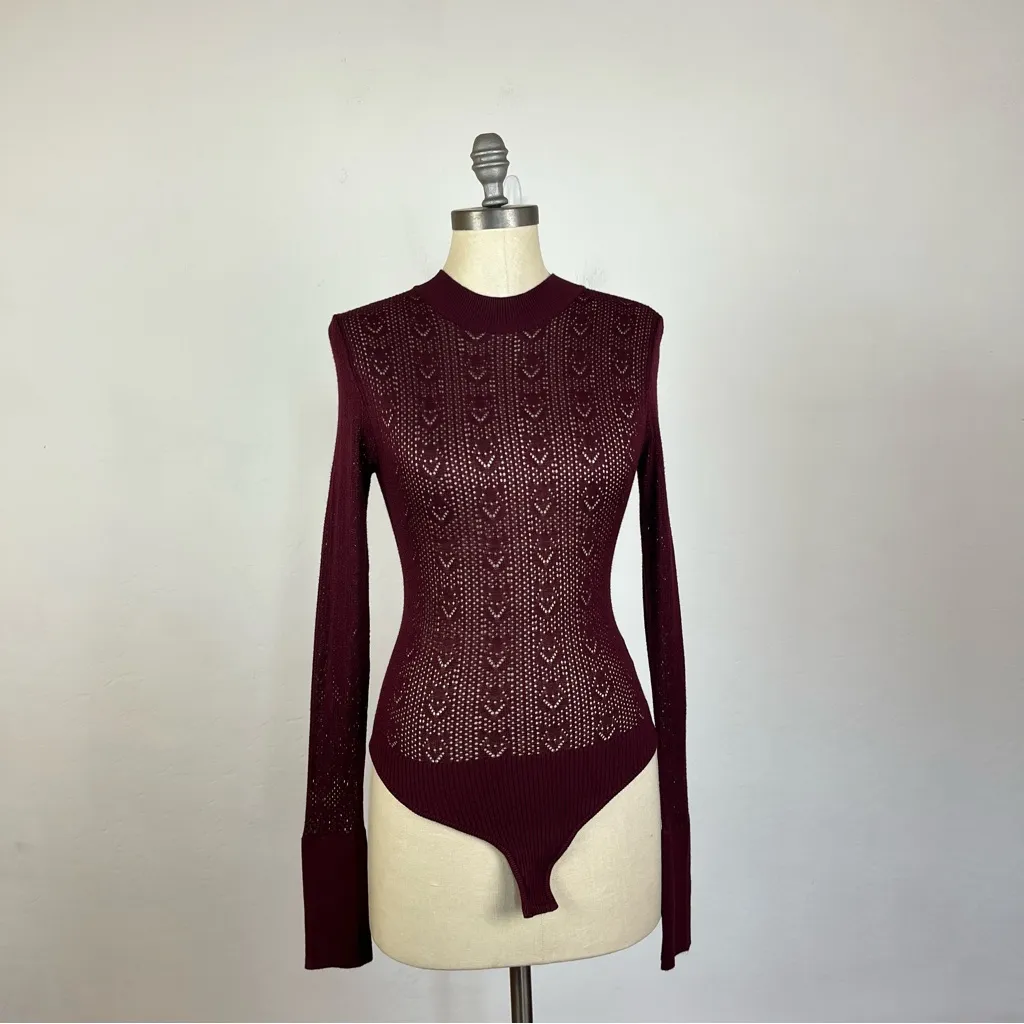 Free People Sunday Best Bodysuit in Acai - Image 2