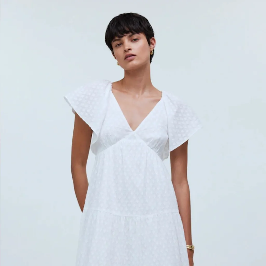 Madewell White cotton dress nwt 8 - Image 3