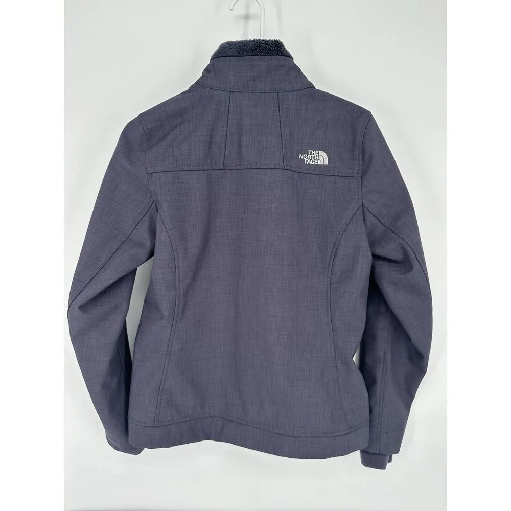 North Face Apex Chromium Thermal Soft Shell Jacket Women Small Fleece Lined Gray - Image 3