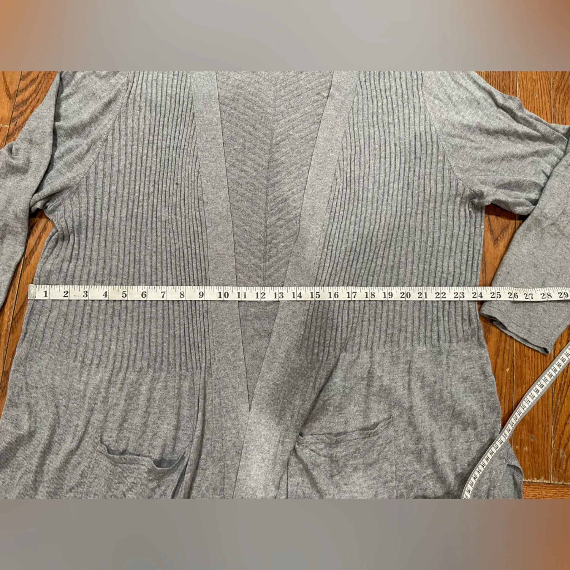 Terra & Sky Gray Open Front Cardigan - Image 3