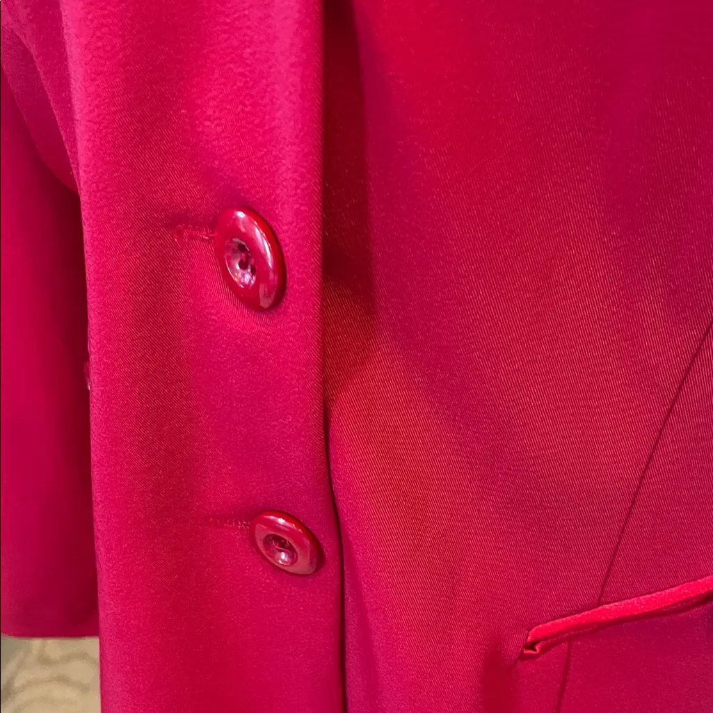 Elegant Red Women's Blazer Christmas fav Size L - Image 4