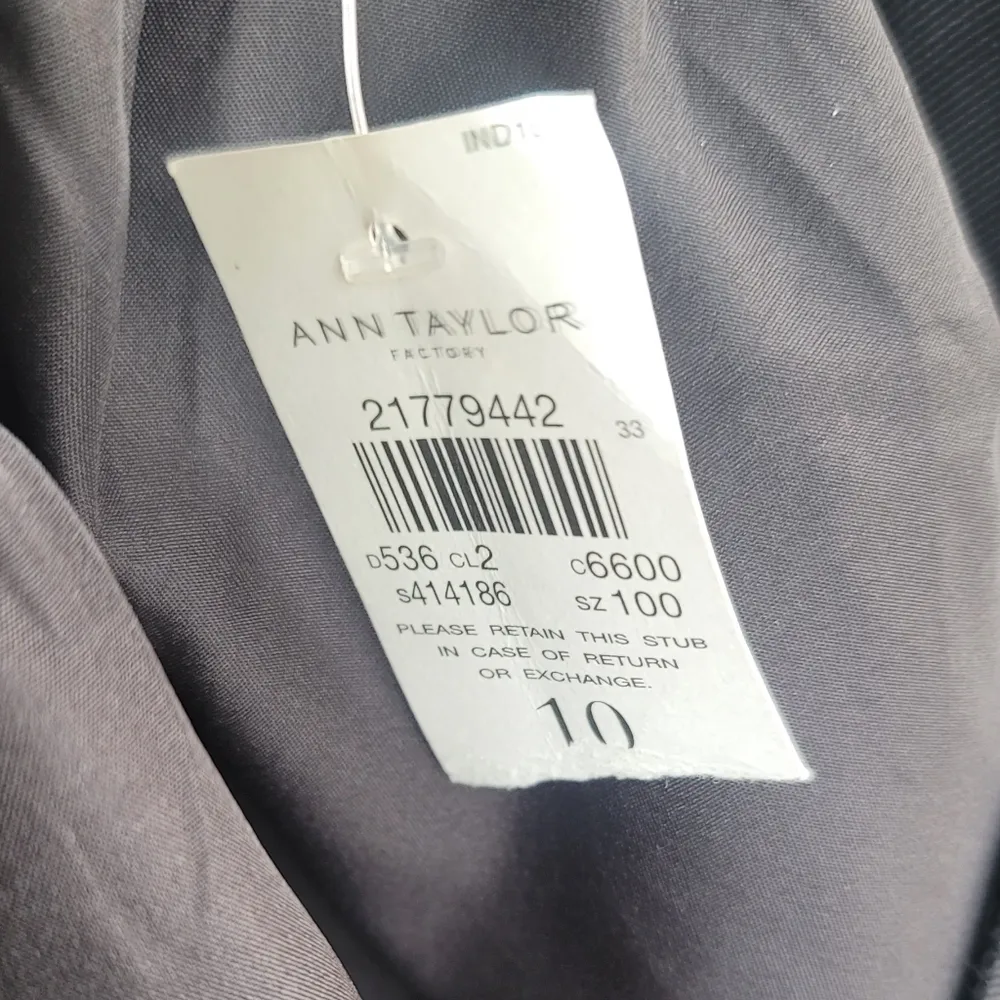 NWT! Ann Taylor Factory Black Print Gathered Tulle Skirt 10 - Image 4