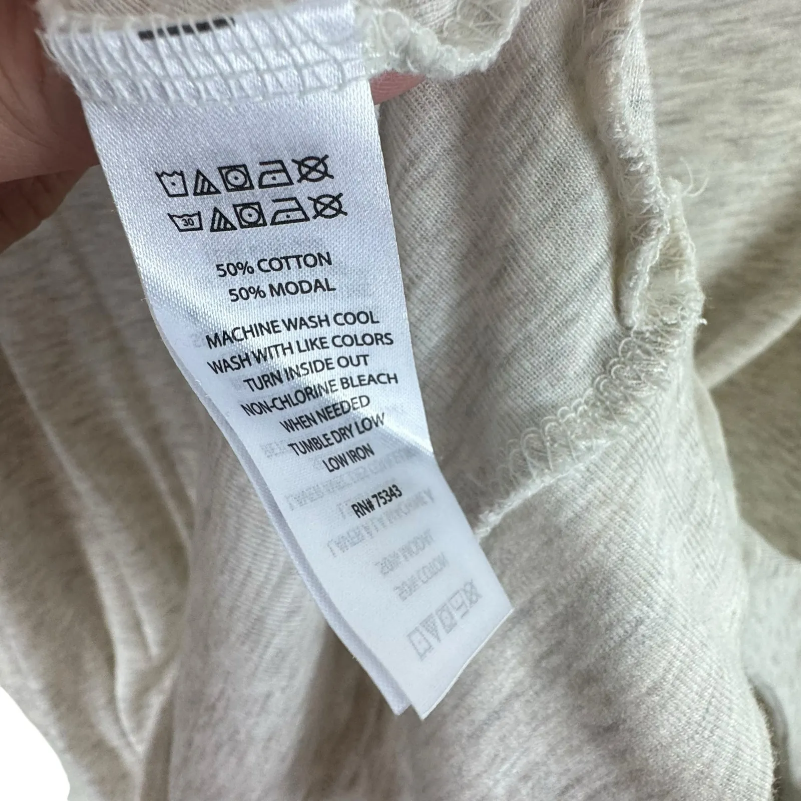 St. Tropez West Gray Heather Dolman Sleeve Cotton Modal Lightweight Top Size L - Image 5