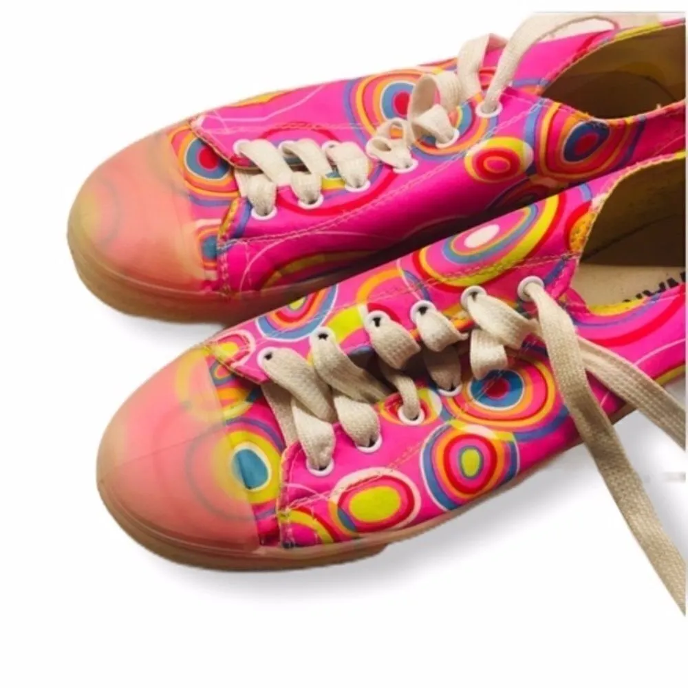 Wanted Dynamite Pink Printed Sneakers Women’s Size 6 Made in Italy - Image 1