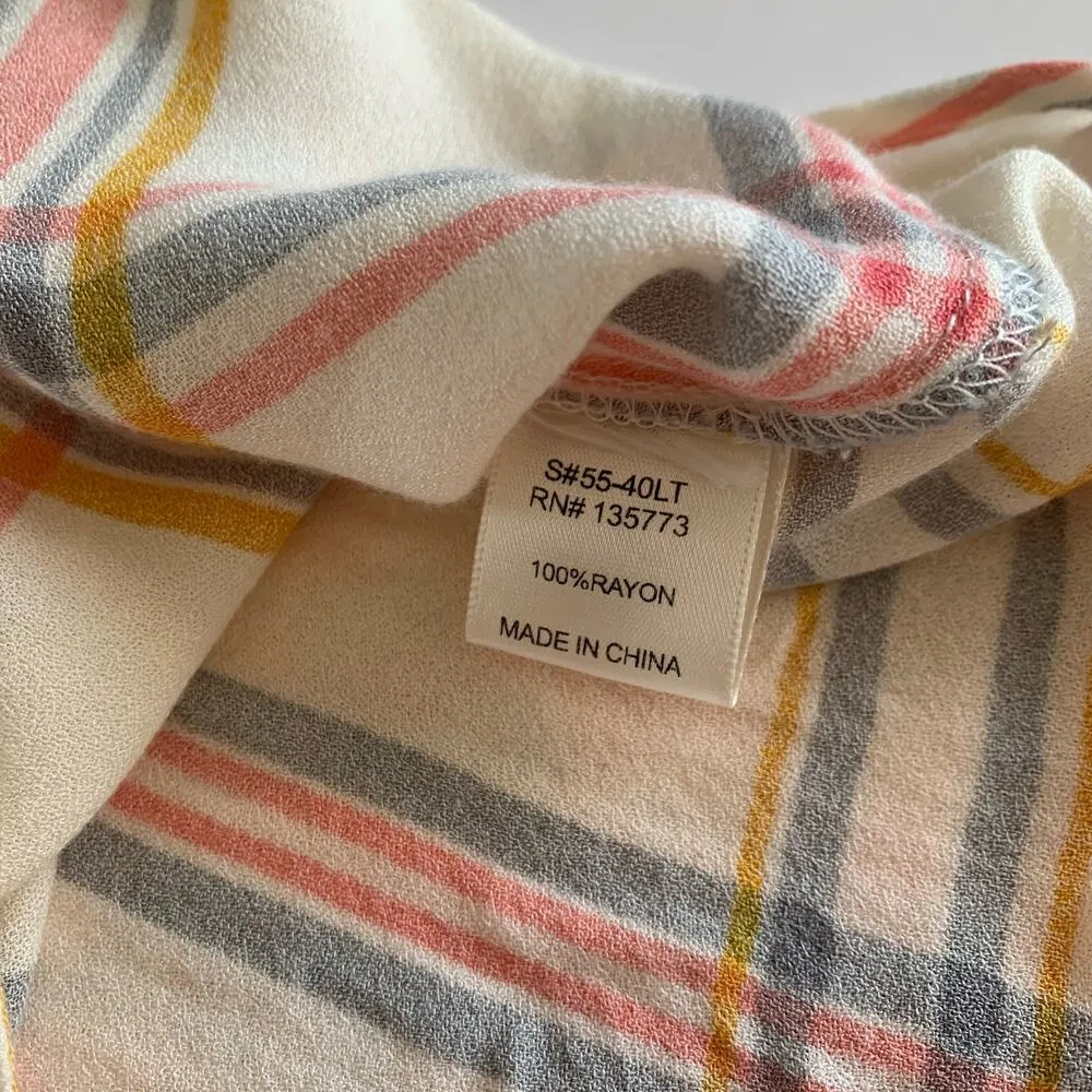 Via Penny Lane Reworked Apparel | Whitney Houston Custom Plaid Button Up Shirt Pink - Image 8