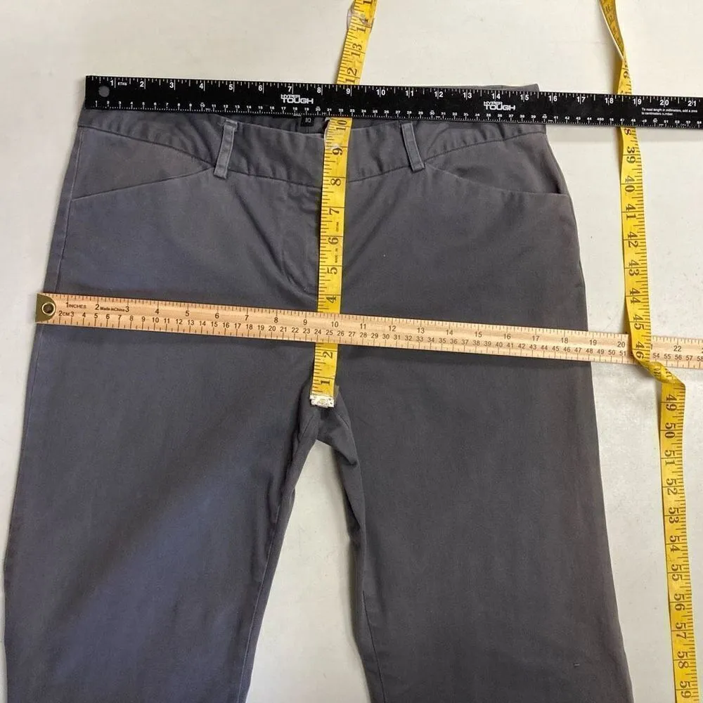 DAISY FEUNTES MODA Women’s Pants‎ Gray Khaki Wide Leg Inseam 29.5 - Image 10