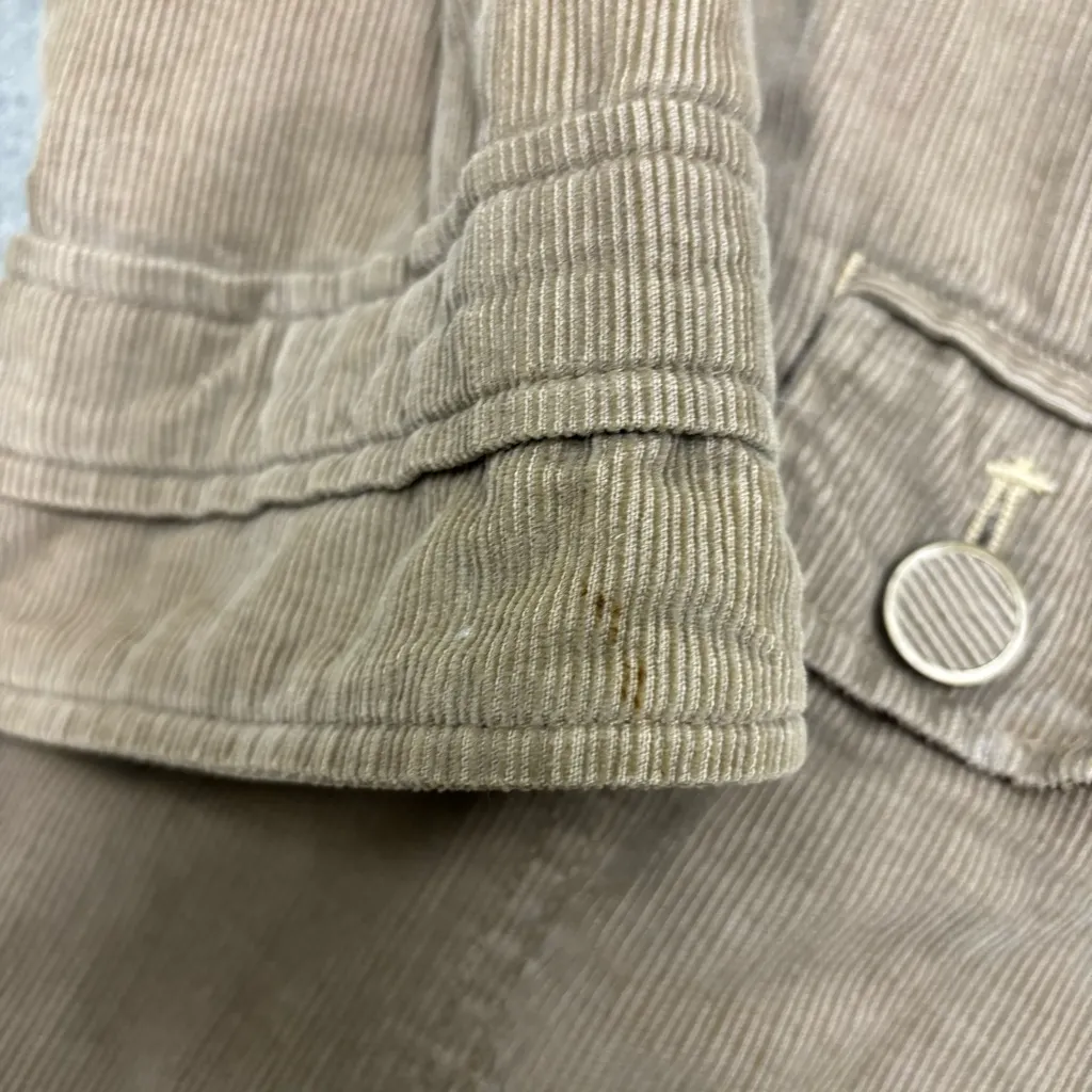 Free People Womens Medium Bohemian Indie Retro like Tan Lined Corduroy Jacket - Image 7