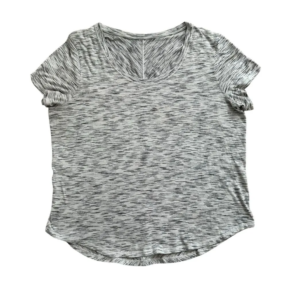 Lululemon light gray & white short-sleeve athletic top - Image 9
