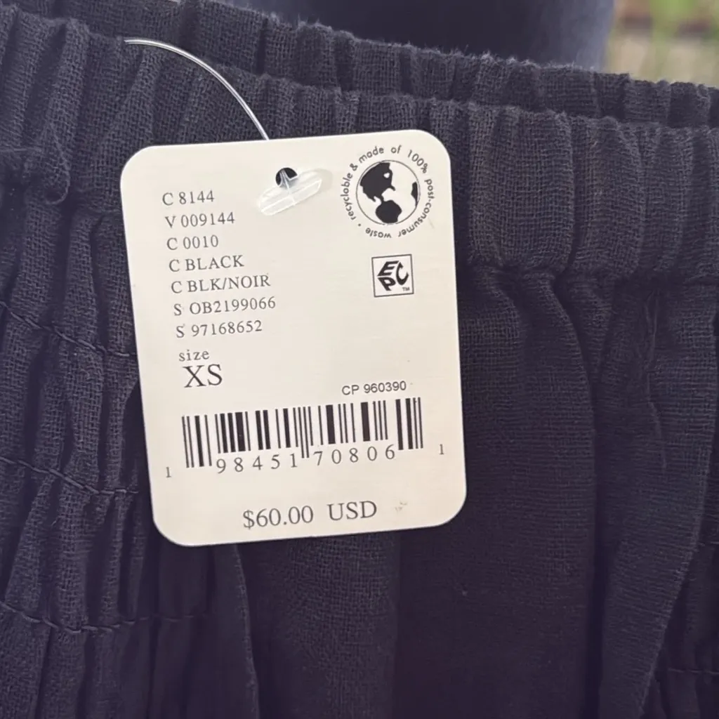 NWT Free People Free-est Rising Sun Black Elastic Waist Palazzo Pants - Image 3