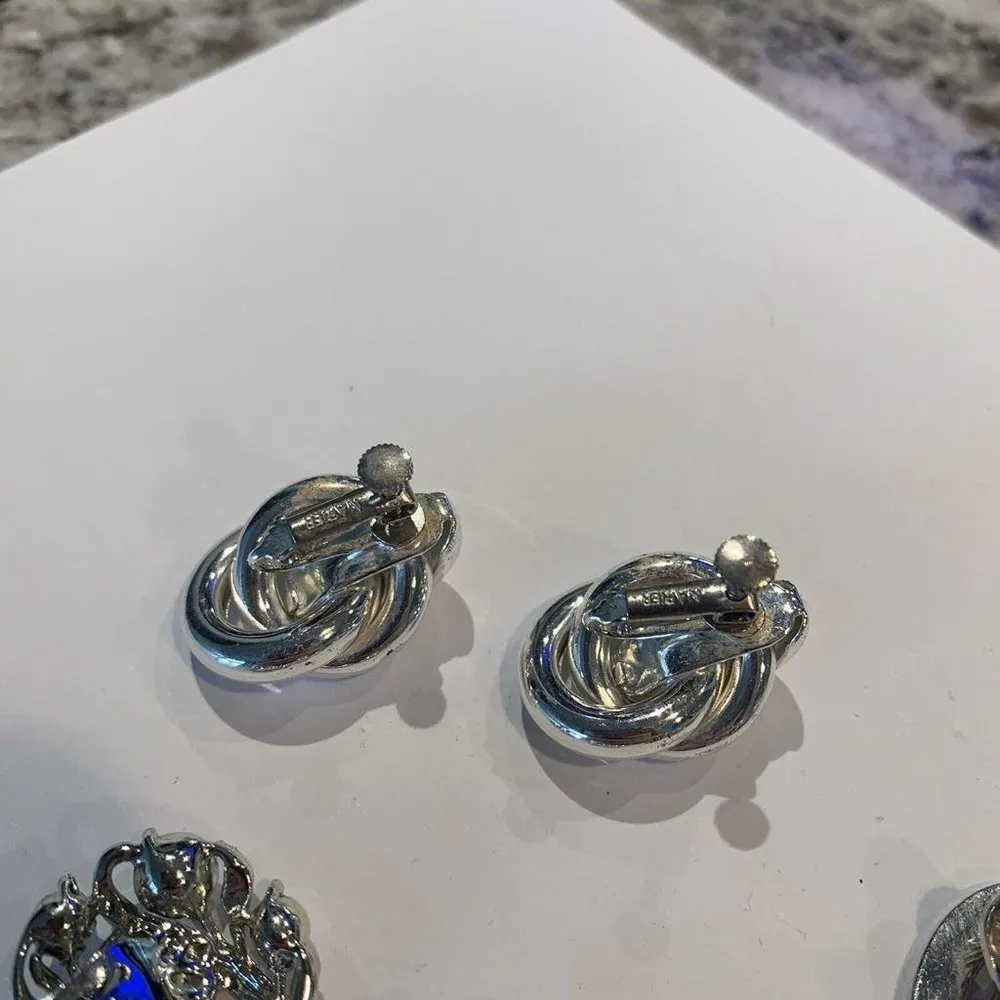 Lot Of 3 Signed Costume Earrings Vintage • Clip On Clipons Napier Lisner Napier - Image 9