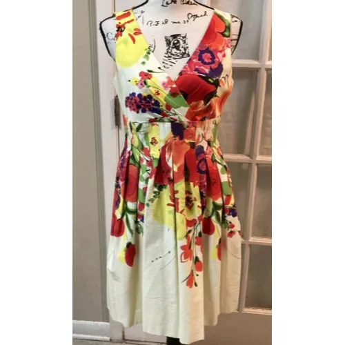 New directions floral Pocketed petite women’s dress NWOTS Red Size 10P - Image 8