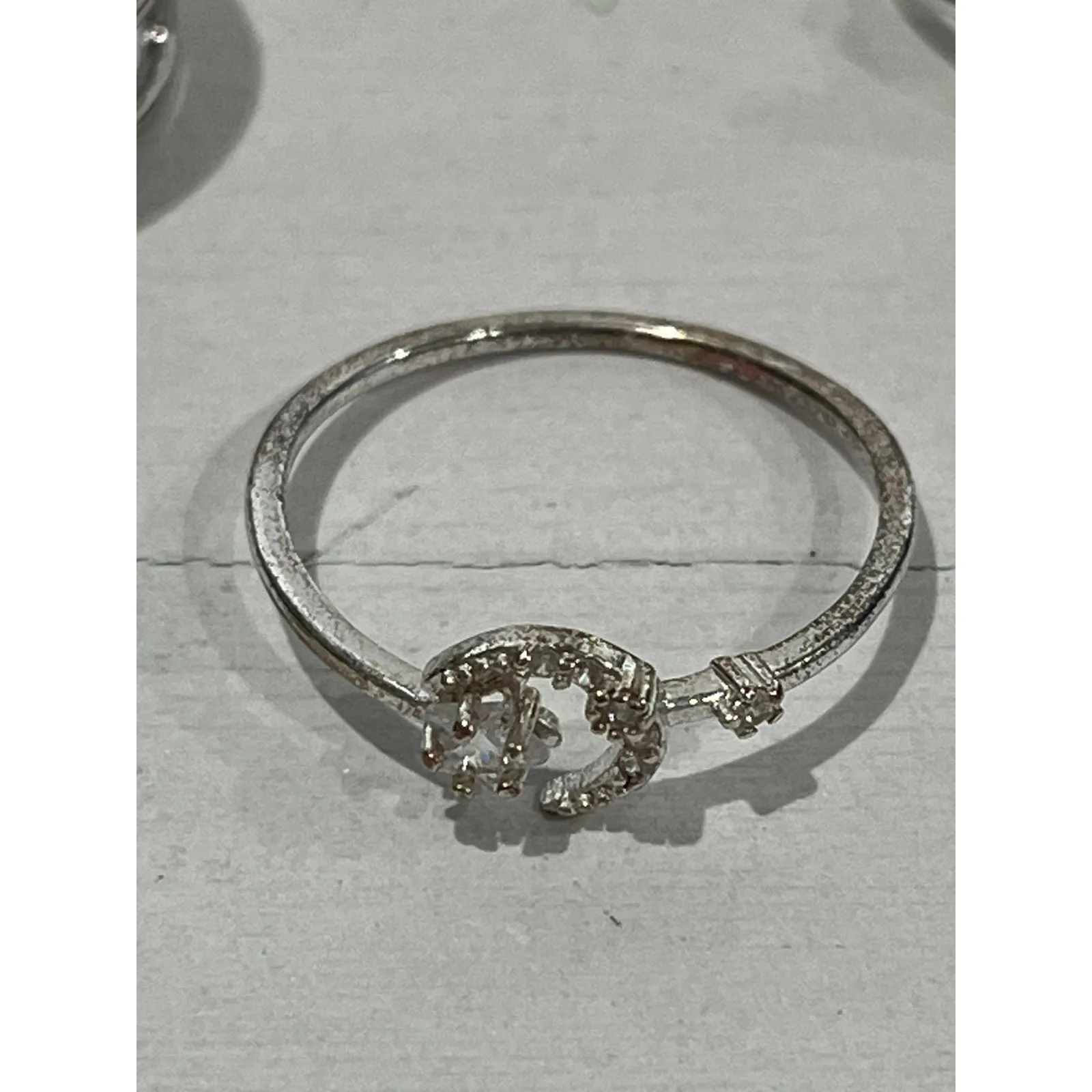 Ring lot of 5 Evil‎ Eye Wave Coin Silver Tone Boho Jewelry size 6 and 7 - Image 6