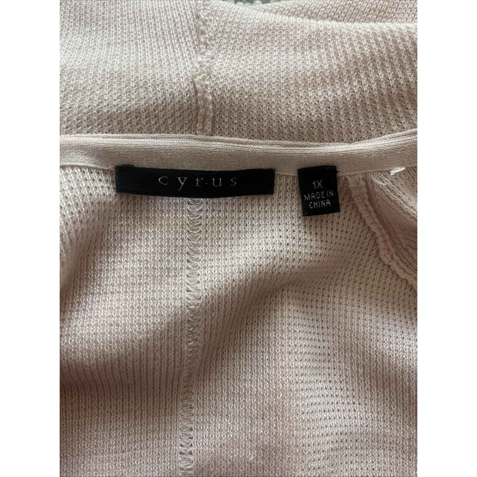 Cyrus Cozy Casual Pink Hooded Plus Friendly Open Front Feminine Cardigan Size 1X - Image 9