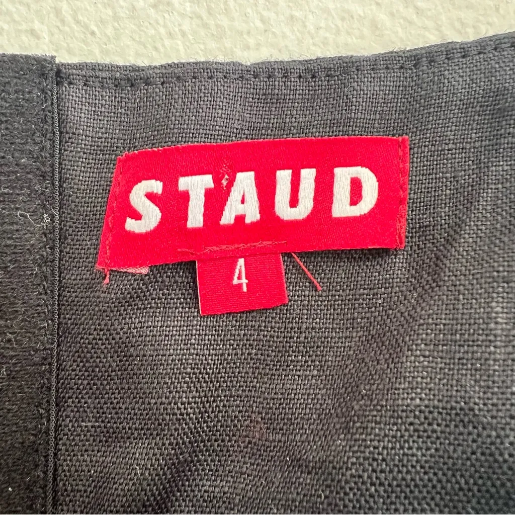 NEW NWT STAUD Jada Embellished Cutout Linen Maxi Dress In Black - Image 13