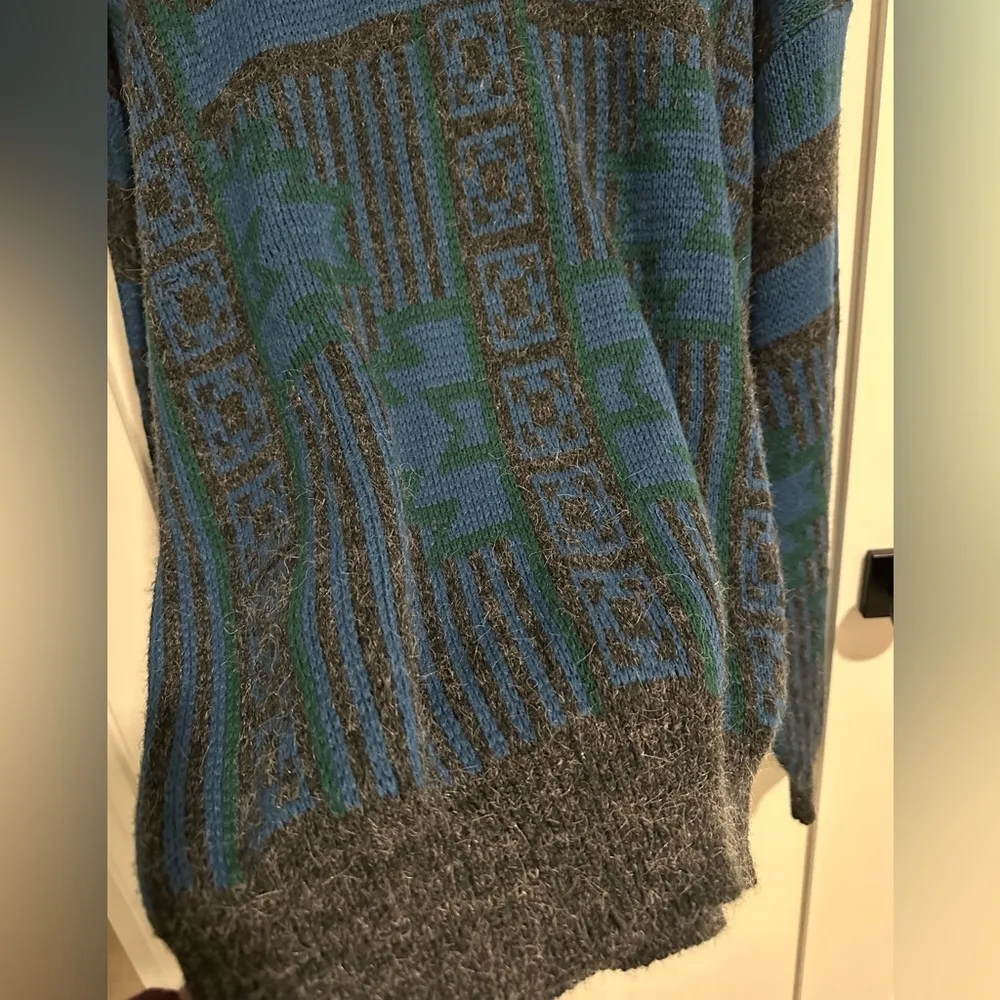 McGregor vintage chunky retro geometric sweater, Aztec, long sleeves, size XL - Image 8