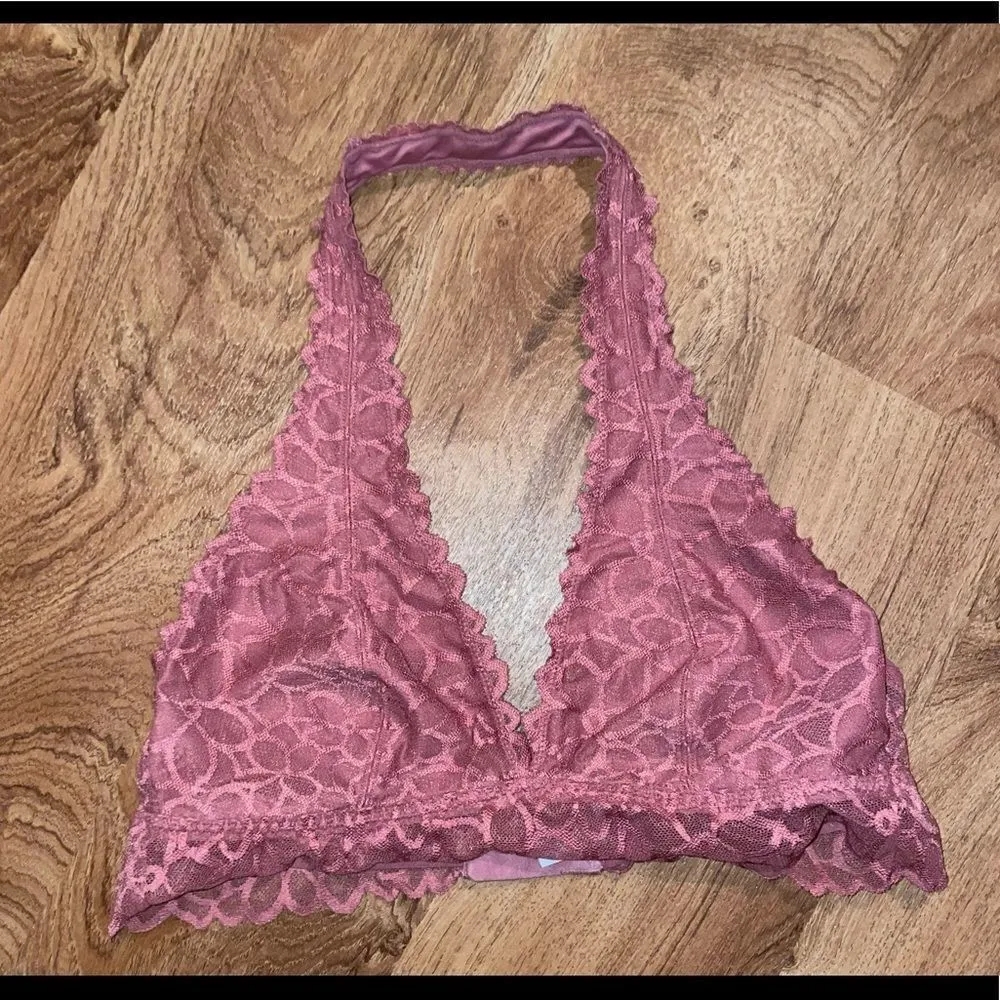 PINK by Victoria Secret Mauve Lace Bralette size large - Image 2